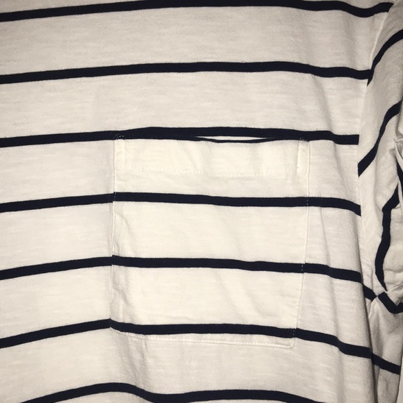 White and navy blue T-Shirt dress - Picture 2 of 4